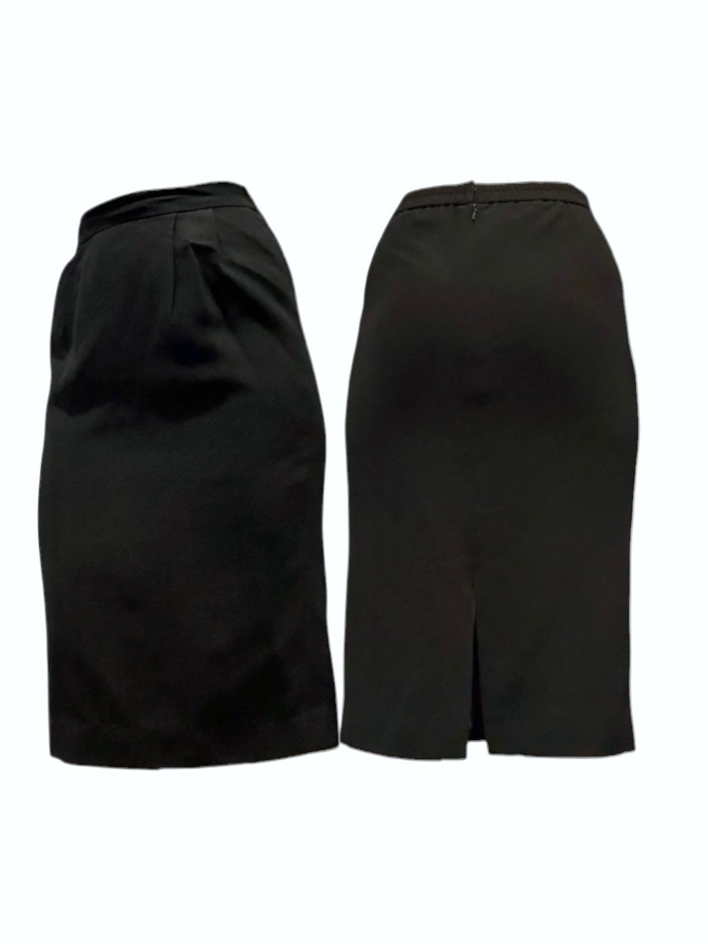 Vintage Midi Black Rimini Skirt With Slit